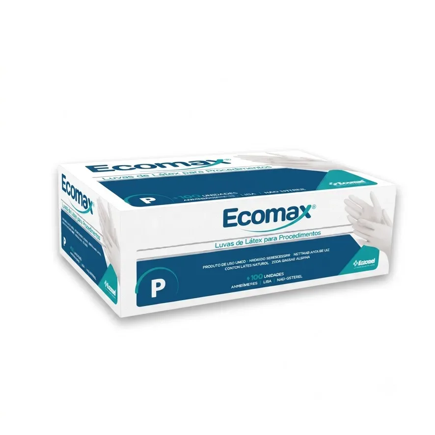 CAIXA DE LUVA DE PROCEDIMENTO LÁTEX ECOMAX- PP
