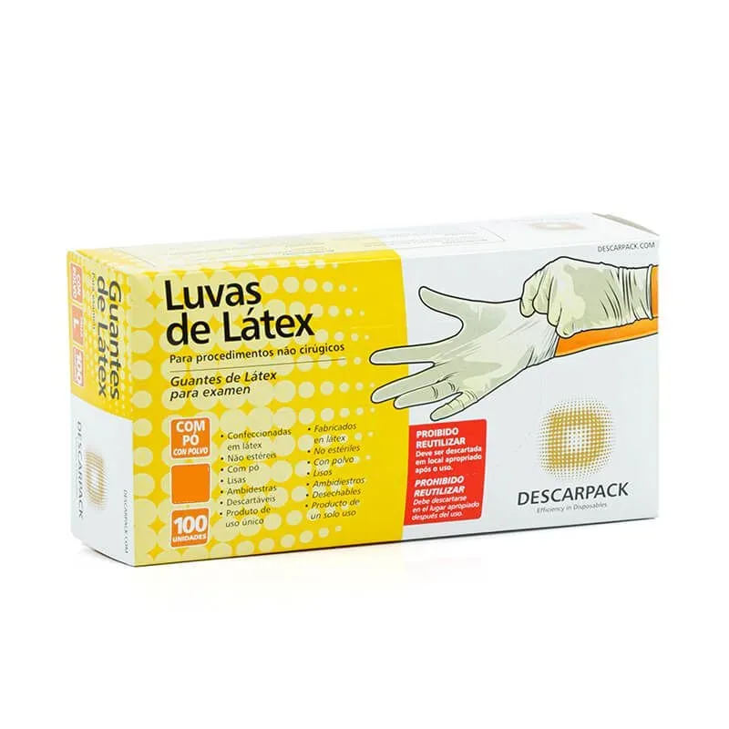 Luva Látex para Procedimento com Pó - Descarpack