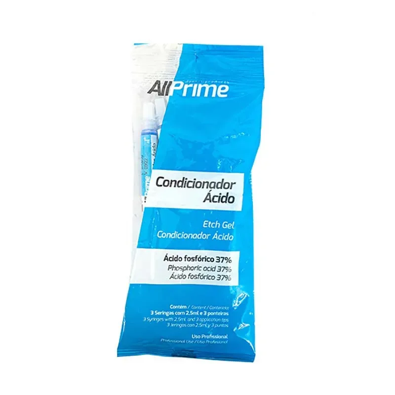 Condicionador Ácido Fosfórico 37% 2,5ml 3unid. - AllPrime