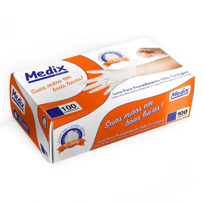 CAIXA DE LUVA DE PROCEDIMENTO LÁTEX  MEDIX